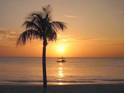 Sunset from Grand Cayman.