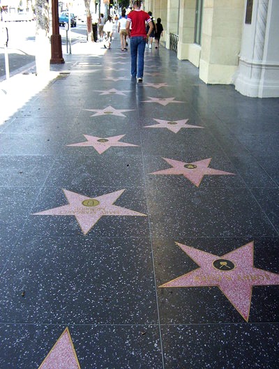 The Hollywood Walk of Fame. Who knows, perhaps your name will also be here someday.